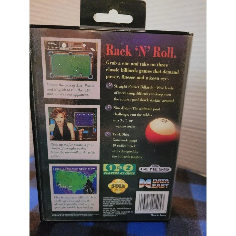 Side Pocket Sega Genesis Video Game Complete in‎ Box